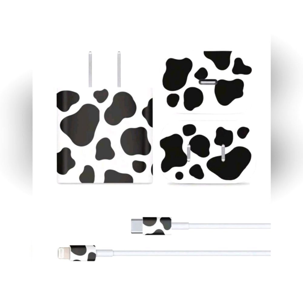 💕$1 Bundled Pattern Data Cable & Charger Head Sticker